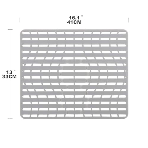 Nice Day® Good Grips Silicone Sink Mat,Ceramic glass mat (2 Packs)16"x12.9" - size: 13" x 16"