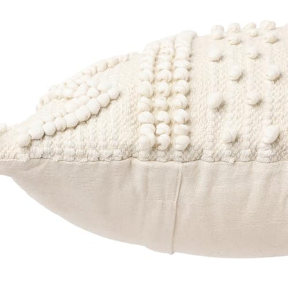 · REDEARTH · Textured Handwoven Throw Pillow Cases - Scandi Chic Natural - color: Scandi Chic Natural, size: 18" x 18" (Pack of 2)