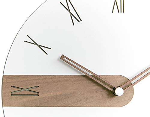 Stephanie Imports Modern Minimalist Exposed Wood Silent Wall Clock (Roman Numerals) - color: Raw Wood (Roman)