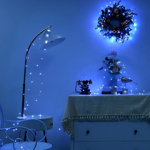 Ariceleo 1 Pack 16.4ft Battery Operated String Lights with Timer, Cool White with Synchronized Twinkle Mode, Fairy Lights Battery Powered, 50 LEDs, Idea for Christmas Bedroom Party Wedding - color: Cool White, size: 1 Pack-Upgrade