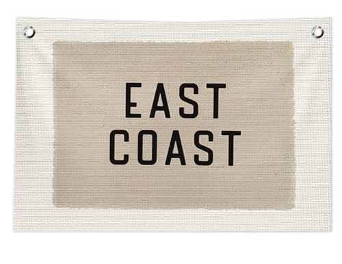 East Coast Wall Art, Coastal Cowgirl Room Decor Canvas Banner, Vintage Coastal Decor Wall Art for Kids Girls Nursery Bedroom Bathroom Beach House, 30x20 in - color: East coast
