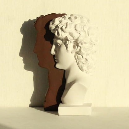 Lukitas David Bookends Heavy Duty, Half-and-Half Book Ends, BN/WH 9.5'' - color: David - Bn&wh