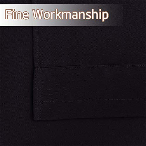 NICETOWN Small RV Camper Window Curtains, Thermal Insulated Rod Pocket Privacy Curtain Tiers Soild Room Darkening Shades for Kitchen Cabinet Cupboard Closet Halloween, Black, W34 x L30 inches, 1 Pair - color: Black, size: 34"W x 30"L (Pack of 2)