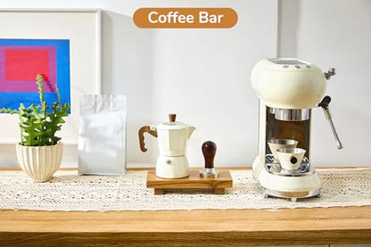 X-Small 8.5" Acacia Wood Riser Pedestal Stand for Kitchen Counter - size: X-Small:8.5"x4.0"