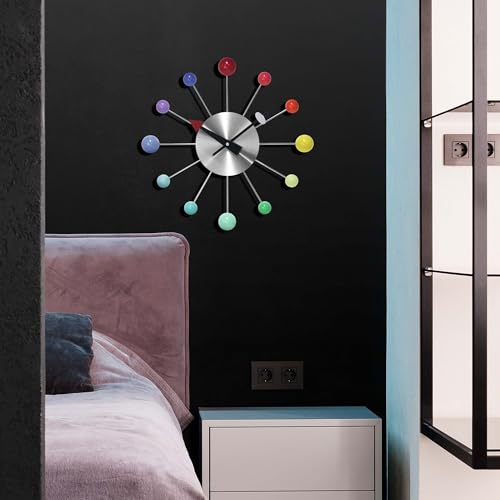 Infinity Instruments LTD. Orb Spoke Starburst Wall Clock, Rainbow, 15" - color: Rainbow