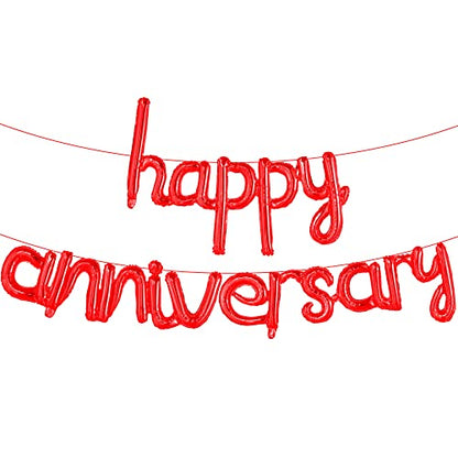 KatchOn Red Anniversary Balloons 16 Inch - color: Red