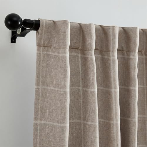Threadmade Sawyer Window Panel, Linen - 52" W x 108" L - color: Linen, size: 52"W x 108"L (Pack of 1)