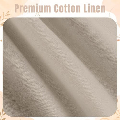 Emvency Modern Valances for Windows, Line Ruffle Hem, 2 Pack 52x18 Inch, - color: Beige Modern