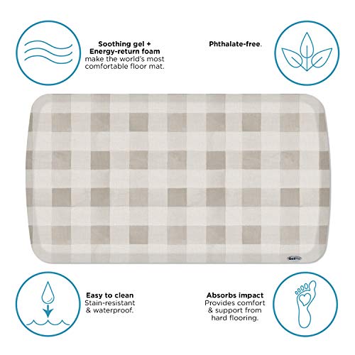 GelPro Elite Premium Gel + Foam 3/4" Thick Anti-Fatigue Floor Mat, 20" x 36", Farmhouse Tan - color: Farmhouse Tan, size: 36"L x 20"W x 0.8"Th