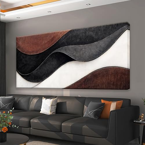 QSQ Large Abstract Black And White Wall Art For Living Room 29 X 58 In - color: KA7C, size: 58"L x 29"W