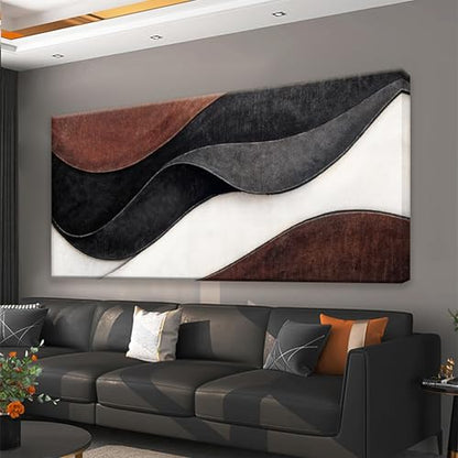 QSQ Large Abstract Black And White Wall Art For Living Room 29 X 58 In - color: KA7C, size: 58"L x 29"W