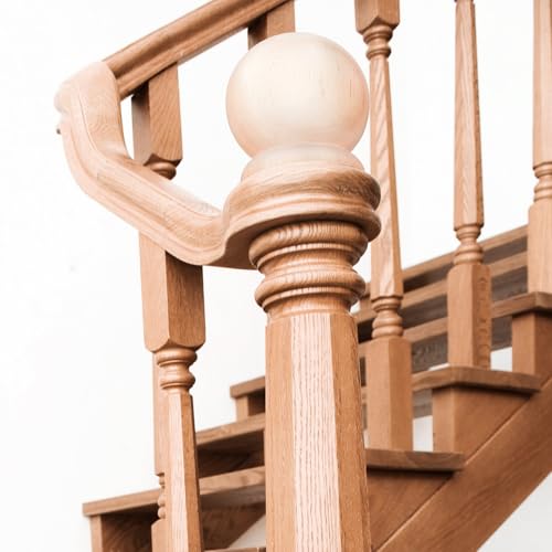 2 Pack Bed Post Finials 2.5" Round Wood Ball Curtain Rod Finial with Screw - size: 2.5 Inch
