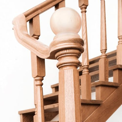 2 Pack Bed Post Finials 2.5" Round Wood Ball Curtain Rod Finial with Screw - size: 2.5 Inch