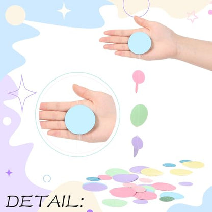 Outus 5 Pieces Dot Garland Banner Hanging, Pastel - color: Pastel