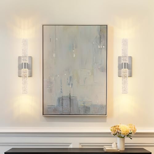 Battery Operated Wall Sconces Set of 2, 20000mAh Rechargeable Wall Light | Remote Control 3000K-6000K Dimmable LED Wireless Sconces,Brushed Nickel,15.6 Inch - color: Nickel, size: 15.6 Inch
