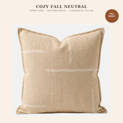 SanVia Designer Cotton Throw Pillow Covers 20x20 for Nooks, Beds & Sofas - color: Tan, size: 20" x 20" (Pack of 1)