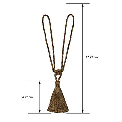 2 Pack Curtain Tiebacks Handmade Tassel Rope Curtain Holdbacks - color: Coffee, size: 2p