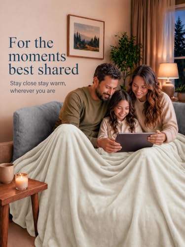 Utopia Bedding Ultra Soft Fleece Bed Blanket Throw Size Linen (50x60 Inch) - color: Linen, size: Throw (50x60 Inch)