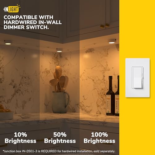 GETINLIGHT 2.75-Inch LED Puck Light, 1-Pack, 2700K, Bronze - color: Bronze, size: 1-puck light kit