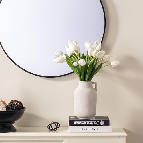 Vanselia Ceramic Flower Vase Home Table Decor Living Room Farmhouse 9.7 in - color: 9.7" Rustic