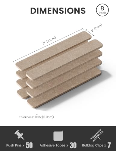 Fluxynara 13" x 2" Felt Wall Panels, Khaki - color: Khaki, size: 8-pack