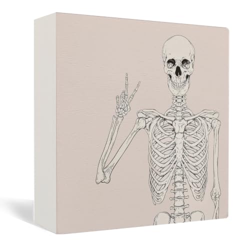 Halloween Gothic Skeleton Wooden Box Sign Decor,Halloween Room Decor - color: Gothic Skeleton