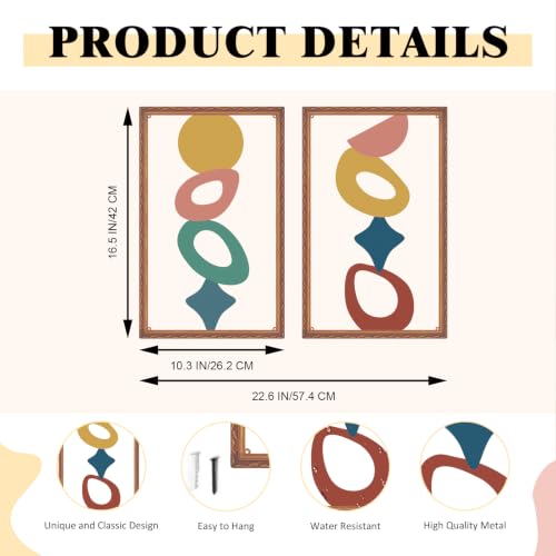 ruelen Abstract Metal Irregular Wall Art Modern 2D Geometric Wall Decor - color: Euclidean
