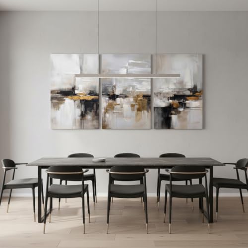 Neutral Abstract Landscape Textured Modern Wall Art for Living Room - color: abstract, size: 16L"x12W"