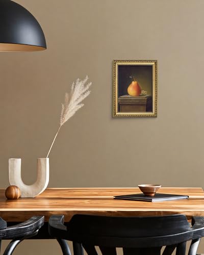 AIMAILON Framed Autumn Pear Insect Picture, American Country Style 8x10 - color: Pear and Butterfly, size: 10"L x 8"W