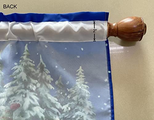 Holiday Winter Snowman Holiday Rod Pocket Valance 58 x 18 Inches - color: Snowman, size: 58"W x 18"L (Pack of 1)