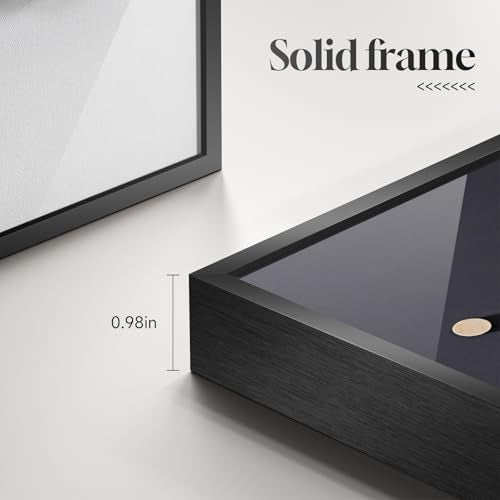 Large Framed Black and White Modern Abstract Living Room Wall Art, 24x36 In - color: Modern Black & White Set, size: 24" W x 36" H x 3 pieces