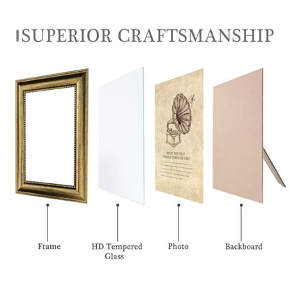 5x7 Picture Frames Set of 4- Rustic Retro Photo Frame with Real Glass Wall Mount and Tabletop Display Family Friends Wedding Gift - color: ps-Mix Color-4pcs, size: 5x7in