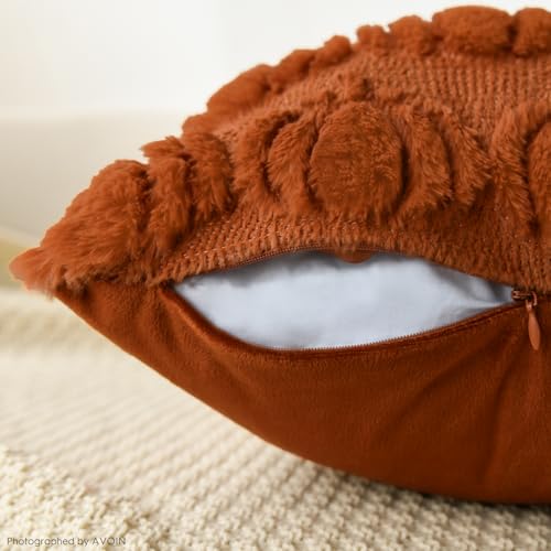 AVOIN colorlife Caramel Fall Pumpkin Throw Pillow Covers 18x18 Inch - color: Caramel, size: 18" x 18" (Pack of 2)