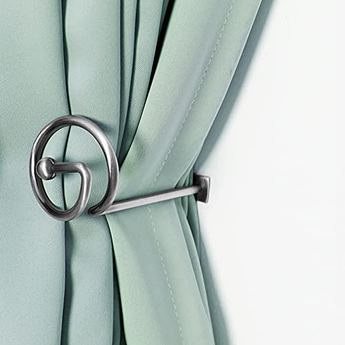 Curtain Holdbacks Silver Set of 4 , Curtains Holders Hooks for Decorative Wall, Small Tiebacks Curtain Accessories with Mounting Screws and Wall Anchors for Bedroom, Livingroom - color: Silver 2pair