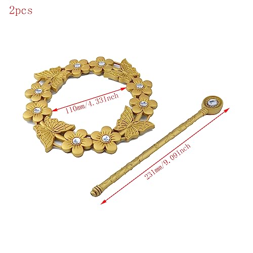 2pcs Gold Curtain Tieback, Round Drapery Holdback, Flower Butterfly - style: Gold Butterfly