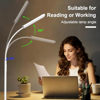 FRIDEKO HOME 2 Pack Floor Lamps for Living Room Reading Light, 1800LM White - color: White CCT, 2 Packs