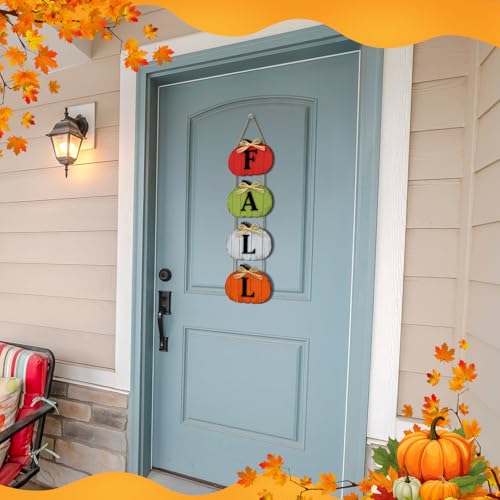Britimes Thanksgiving Farmhouse Welcome Door Sign, Wooden, for Front Door - style: Fall