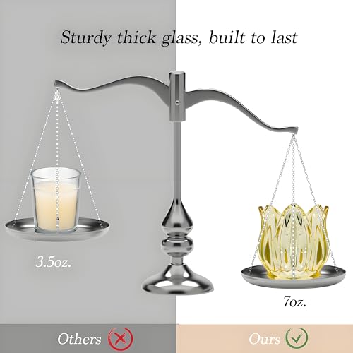 Tulip Votive Candle Holders Set of 12, Glass, Gold - color: Gold - Set of 12