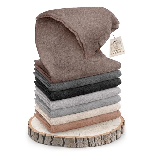 Cashmere Blanket – Hand Woven 100% Cashmere Wool Throw Blanket, 135 x 270 cm – Plain Cozy, and Soft Blanket for Bed, Sofa, or Couch - Made in Nepal - color: Dark Brown
