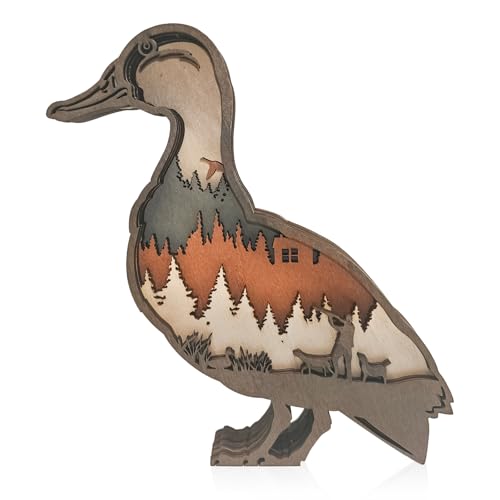 Laozai Cabin Decor Wooden Duck Wall Art - color: Duck