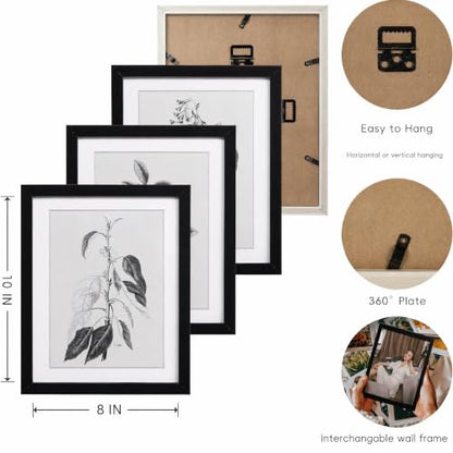 ArtbyHannah Framed Kitchen Wall Art, 8x10 inch Botanical Gallery Wall Decor - size: 8x10 Inch