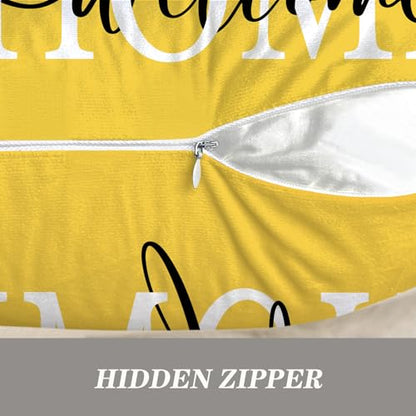 Yellow Lumbar Pillow Covers 12X20 Set of 2, Welcome Home - color: Welcome Home