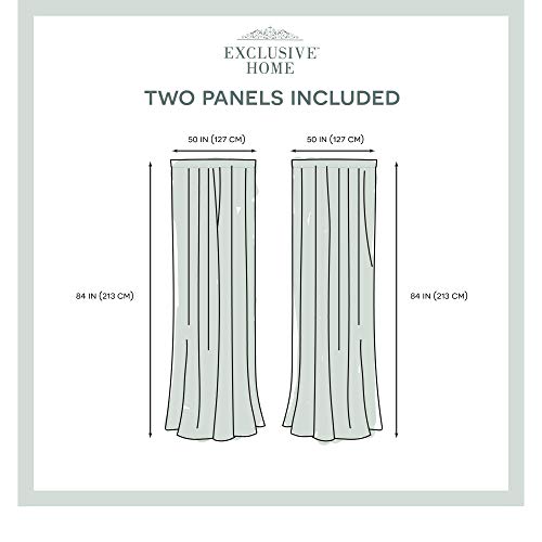Exclusive Home Darma Sheer Linen Rod Pocket Curtain Panel Pair, 50"x84", Linen, 2 Piece - color: Linen, size: 50"W x 84"L (Pack of 2)