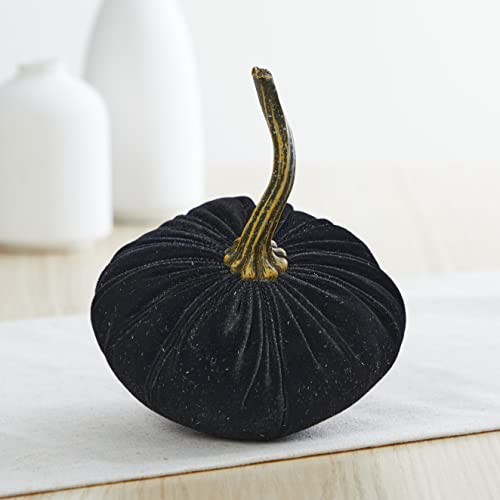 Your Heart's Content Velvet Pumpkin Set of 4 (Sm Gray Taupe Ivory Black) - color: Sm Gray Taupe Ivory Black
