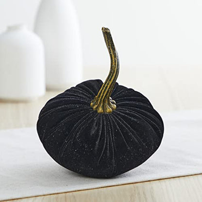 Your Heart's Content Velvet Pumpkin Set of 4 (Sm Gray Taupe Ivory Black) - color: Sm Gray Taupe Ivory Black