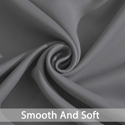 Yakamok Grey Room Darkening Curtains 42x72 inch Gray Grommet-Living Room - color: Grey, size: 42"W x 72"L (Pack of 2)