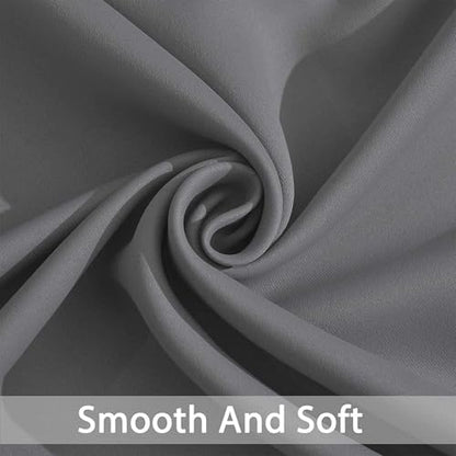 Yakamok Grey Room Darkening Curtains 42x72 inch Gray Grommet-Living Room - color: Grey, size: 42"W x 72"L (Pack of 2)