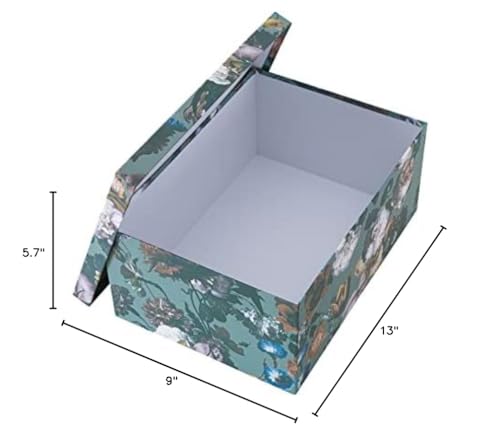Soul & Lane - Elegance in Bloom Decorative Boxes with Lids, Set of 3 - color: Elegance in Bloom