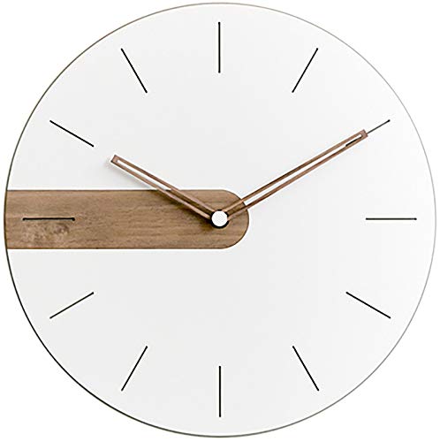 Stephanie Imports Modern Minimalist Exposed Wood Silent Wall Clock (Numberless) - color: Raw Wood (Numberless)