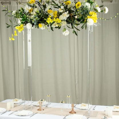 Efavormart 40" Tall Clear Acrylic Rectangular Flower Stand Wedding Centerpiece, Long Floral Frame Table Display Stand - size: 40''x40''